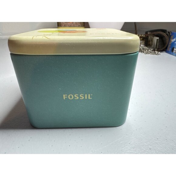 Fossil Arkitekt Stainless Steel Wristwatch Original Tin Case Silver Dial - Picture 8 of 10